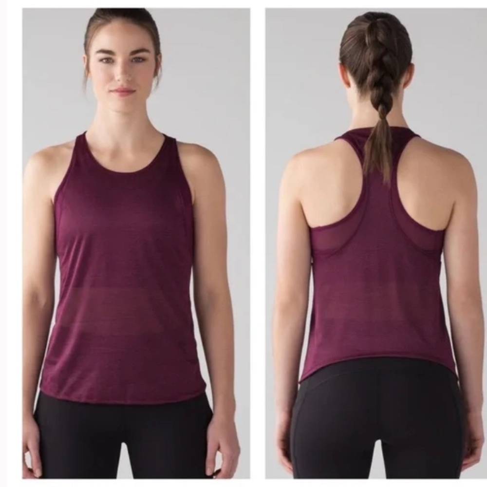 Lululemon pushing the limits tank 2 in 1 tank and sports bra in marvel moon